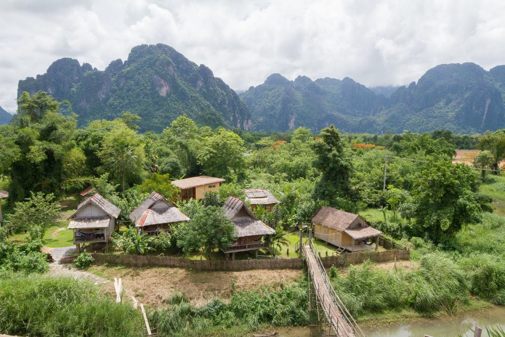 Отель Champa Lao Bungalows Ванг-Виенг Экстерьер фото