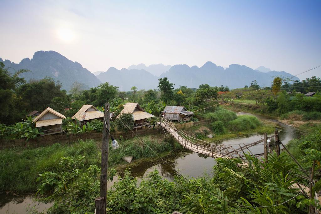 Отель Champa Lao Bungalows Ванг-Виенг Экстерьер фото
